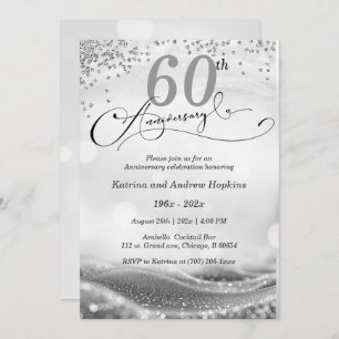 Invitation 60e anniversaire Mariage Élégant Imprimable