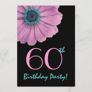Invitation 60e anniversaire Modèle - Daisy rose