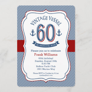 Invitation 60e anniversaire nautique