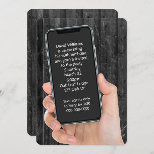 Invitation 60e Anniversaire Partie Message texte