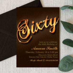 Invitation 60e anniversaire pour la femme