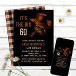 Invitation 60e anniversaire Rustic Cowboy Country Casquette B<br><div class="desc">60th Birthday Rustic Cowboy Country Western Casquette Boots Invitation Invitation Téléchargeable Instant Digital Télécharger comprend une paire de bottes en cuir cowboy avec casquette et vos renseignements personnalisés sur l'invitation à la fête du 60e anniversaire ci-dessous. Conçu par Evco Studio www.zazzle.com/store/evcostudio</div>
