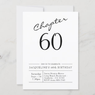 Invitation 60e anniversaire Script 60 Party