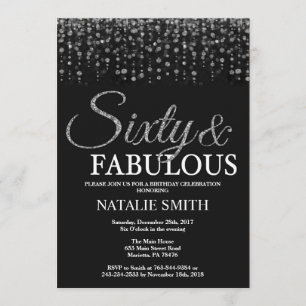 Invitation 60e anniversaire Soixante et fabuleuse Parties sci