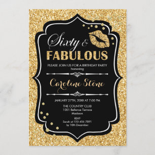Invitation 60e anniversaire - Soixante fabuleux or noir