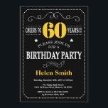 Invitation 60e anniversaire Tableau noir et jaune<br><div class="desc">60e Invitation anniversaire Typographie noire et verte. Tableau de bord. Arrière - plan noir et blanc. Anniversaire adulte. Hommes ou Femmes Anniversaire. Enfants Garçon ou fille Ado Anniversaire adolescent Invitation . 13ème 15ème 16ème 18ème 20ème 21ème 30ème 40ème 50ème 60ème 70ème 80ème 90ème 100ème. N'Importe Quel Âge. Pour plus de...</div>