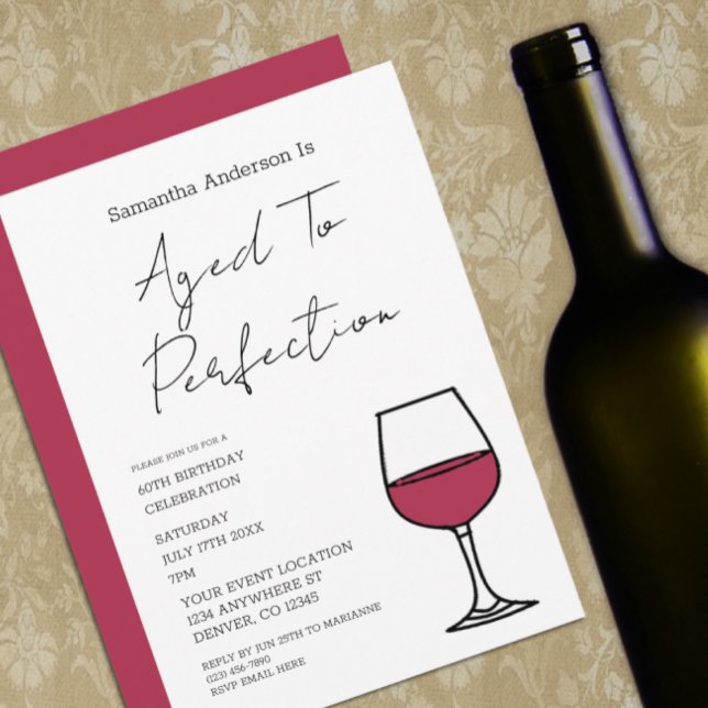 Invitation 60e anniversaire Vin Vieilli à la Perfe (Créateur téléchargé)