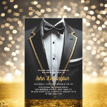 Invitation 60e événement d'anniversaire Black and Gold Tuxedo<br><div class="desc">Célébrez dans le style avec cette Invitation d'anniversaire Black and Gold Tuxedo, exubérant élégance et sophistication. L'élégant arrière - plan noir et les touches dorées chatoyantes donnent le ton d'une affaire luxueuse, parfaite pour une célébration d'étape. Avec son design raffiné d'inspiration tuxedo, cette invitation capte l'essence d'une soirée classe remplie...</div>