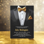 Invitation 60e événement d'anniversaire Black and Gold Tuxedo<br><div class="desc">Célébrez dans le style avec cette Invitation d'anniversaire Black and Gold Tuxedo, exubérant élégance et sophistication. L'élégant arrière - plan noir et les touches dorées chatoyantes donnent le ton d'une affaire luxueuse, parfaite pour une célébration d'étape. Avec son design raffiné d'inspiration tuxedo, cette invitation capte l'essence d'une soirée classe remplie...</div>