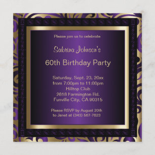 Invitation 60e fête d'anniversaire