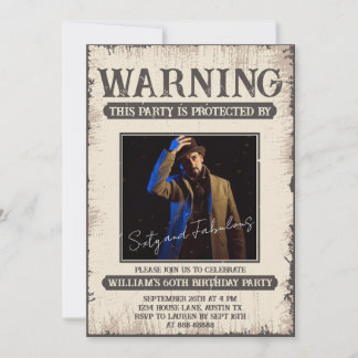 Invitation 60e Fun Retro Vintage Soixante et fabuleux anniver