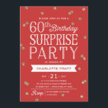 Invitation 60e Parties scintillant Confetti Surprise Party In<br><div class="desc">Cette invitation chic et élégante du 60e anniversaire de la Surprise Party présente un élégant thème de confetti de parties scintillant d'or faux rose avec typographie moderne. Customiser la couleur arrière - plan pour correspondre à la couleur du thème d'événement. Pour une invitation encore plus mémorable, sélectionnez une forme découpée,...</div>