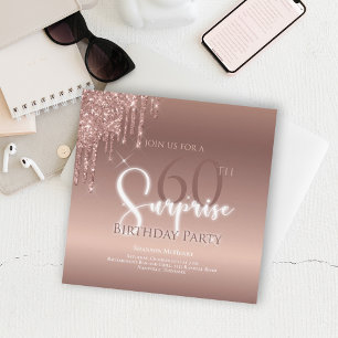Invitation 60e Parties scintillant surprise fête d'anniversai