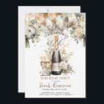 Invitation 60e Soirée d'anniversaire surprise<br><div class="desc">Elégante surprise 60ème anniversaire invitation,  avec des ballons d'aquarelle,  rose rousse,  florale crème et une diffusion de faux confettis d'or. Personnaliser pour n'importe quel âge.</div>