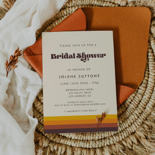 Invitation 60s vintages couleurs Douche nuptiale