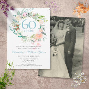 Invitation 60th 75th Anniversary Your Wedding Photo Roses