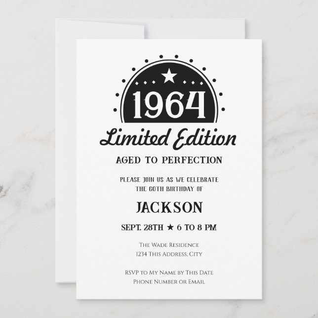 Invitation 60th Birthday Limited Edition (Devant)