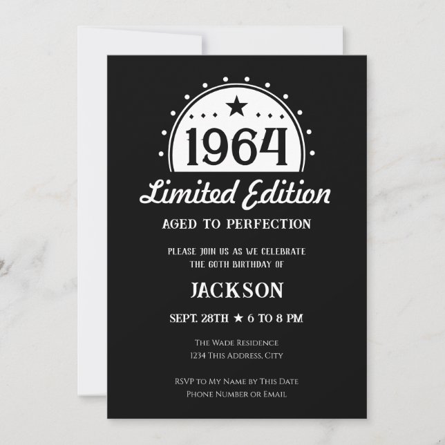Invitation 60th Birthday Limited Edition (Devant)