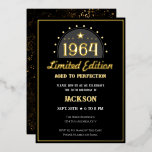 Invitation 60th Birthday Limited Edition<br><div class="desc">Fun Simple Faux Whiskey / Bière étiquette a stylisé les invitations de fête d'anniversaire adulte. Tout le texte peut être édité pour vos besoins personnels. Noir et blanc minimal - Design Vintage classique.</div>