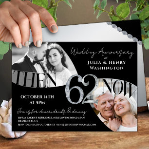 Invitation 62e anniversaire de mariage Moderne Poli
