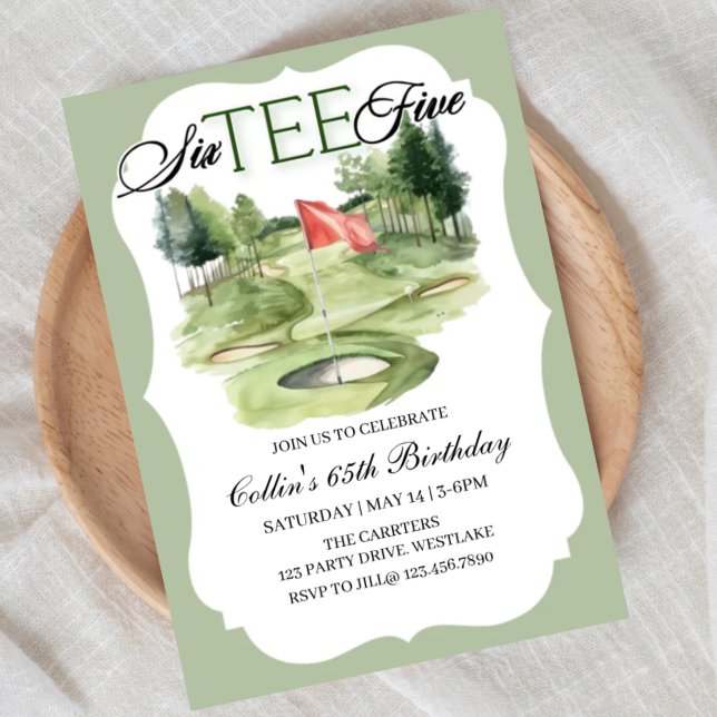 Invitation 65e anniversaire de golf  (Créateur téléchargé)