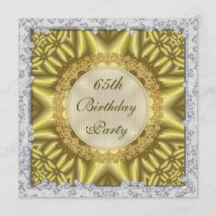 Invitation 65e anniversaire du Glamour Gold & Silver