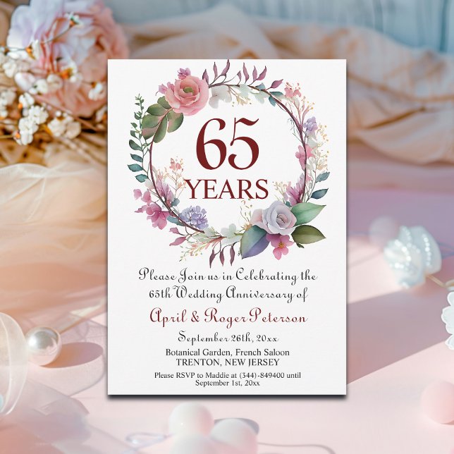 Invitation 65e anniversaire du Mariage Blue Sapphire (Créateur téléchargé)