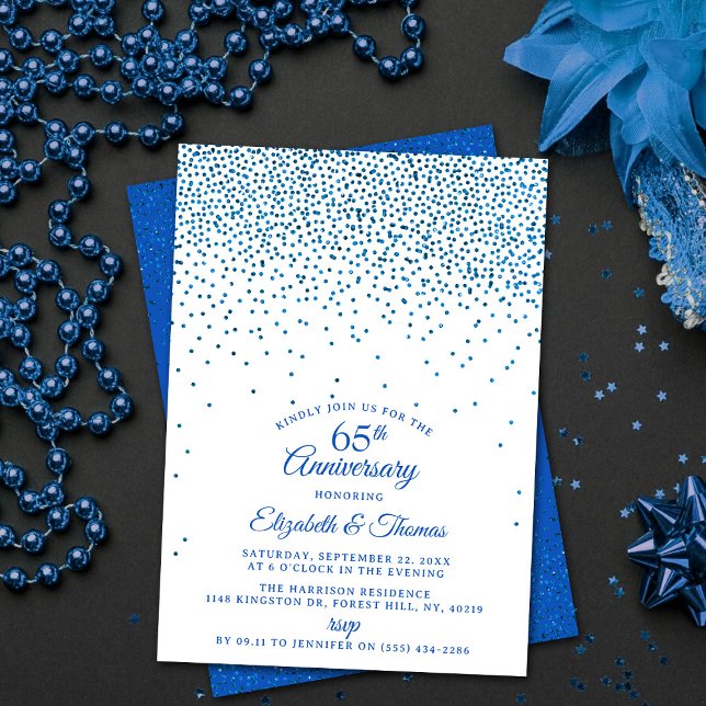 Invitation 65e anniversaire du Mariage Sapphire (Créateur téléchargé)