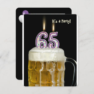 Invitation 65e anniversaire fête de la bière