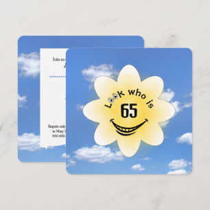 Invitation 65e fête d'anniversaire soleil d'été