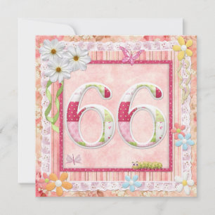 Invitation 66e anniversaire style scrapbooking