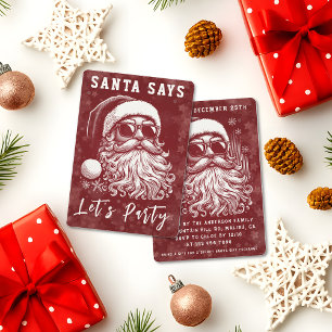 Invitation 67 Meme Drôle de Père Noël dit Six Sept Noël