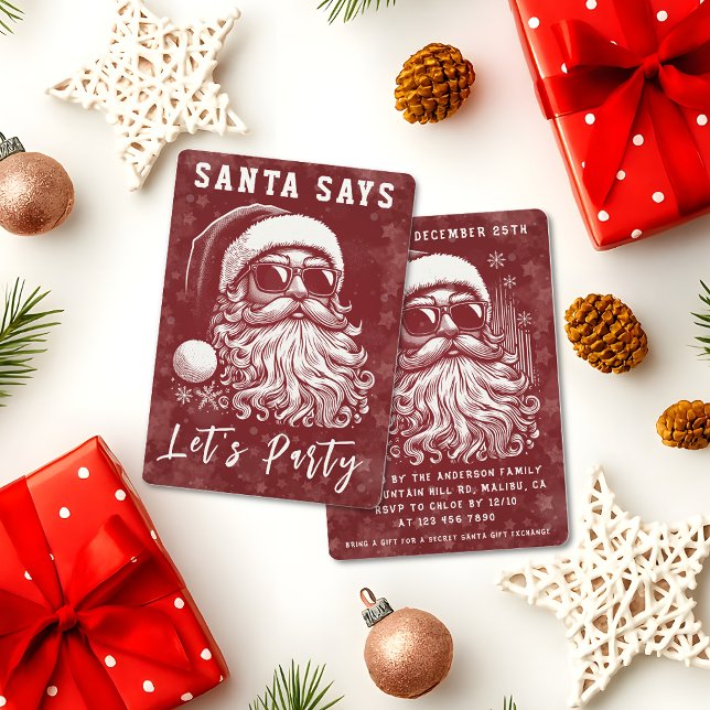 Invitation 67 Meme Drôle de Père Noël dit Six Sept Noël (Créateur téléchargé)