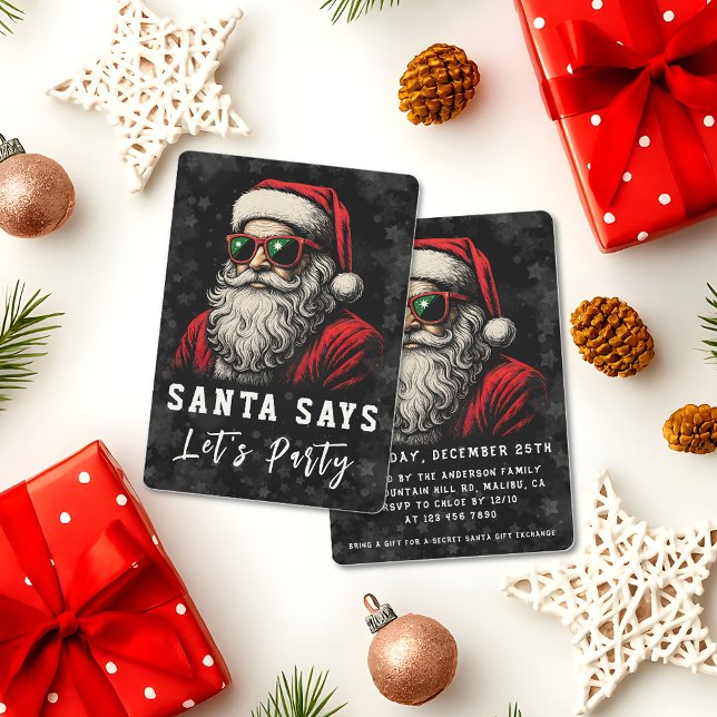 Invitation 67 Meme Drôle de Santa dit Six Sept Noël (Créateur téléchargé)
