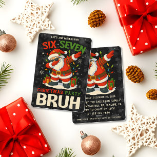 Invitation 67 Meme Six Seven Bruh Drôle de Noël 6 7