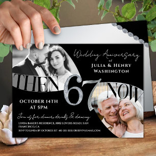 Invitation 67e anniversaire de mariage raffiné moderne