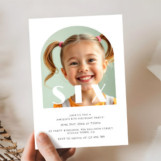 Invitation 6e anniversaire moderne Elegant Arch Photo