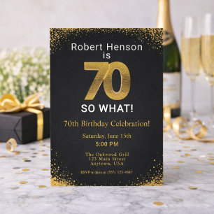 Invitation 70 Alors! Or Noir 70e Anniversaire