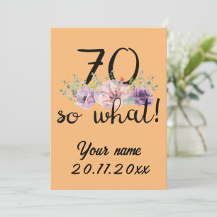 Invitation 70 Alors Quoi - Drôle 70e anniversaire