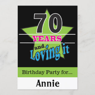 Invitation 70 ans et aimer !   70e anniversaire