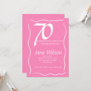 Invitation 70 ans et Sensationnel Anniversaire Rose