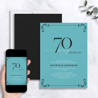 70 & Fabuleux Turquoise Noir & Blanc Anniversaire
