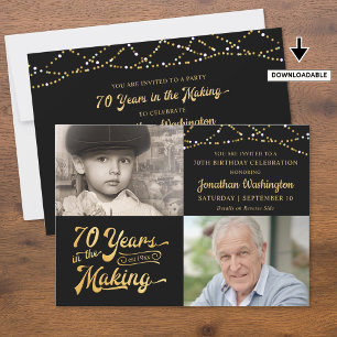 Invitation 70e anniversaire 2 Photos 70 ans dans la fabricati