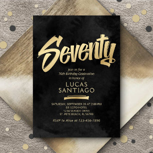 Invitation 70e anniversaire Black Gold