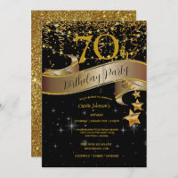 70e anniversaire Champagne Glasses Streamers