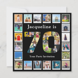 Invitation 70e anniversaire Conception de votre propre photo