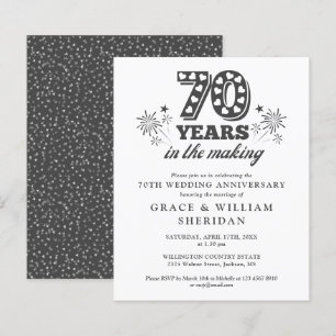 Invitation 70e anniversaire de budget en création