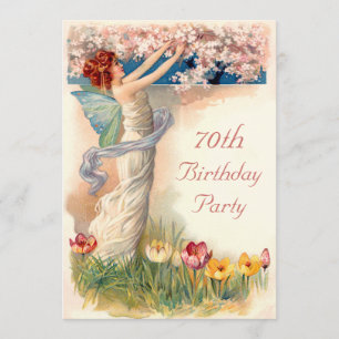 Invitation 70e anniversaire de la floraison Vintage