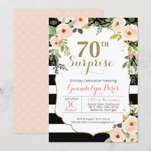 Invitation 70e anniversaire de la florale de la bande blanche