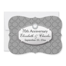 70e Anniversaire de Mariage Anniversaire Platine Z